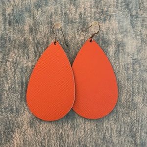 Nickel and Suede Tangerine Teardrops size Med.